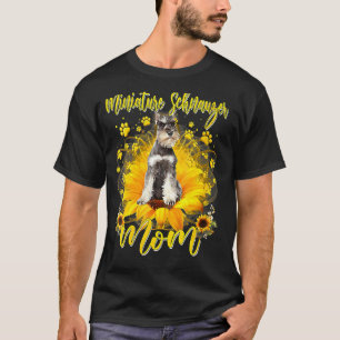 Sunflower Miniature Schnauzer Mum Dog Mother's T-Shirt