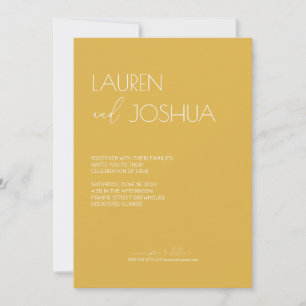 Sunflower • Modern Minimalist Script Wedding Invitation