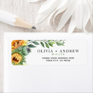 Sunflower Modern Watercolor Botanical