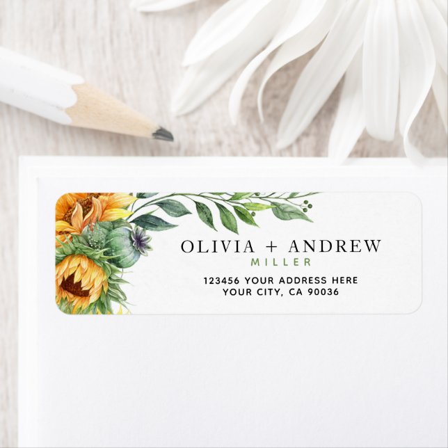 Sunflower Modern Watercolor Botanical (Insitu)
