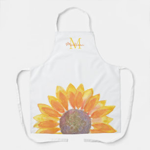 Sunflower Monogram Apron