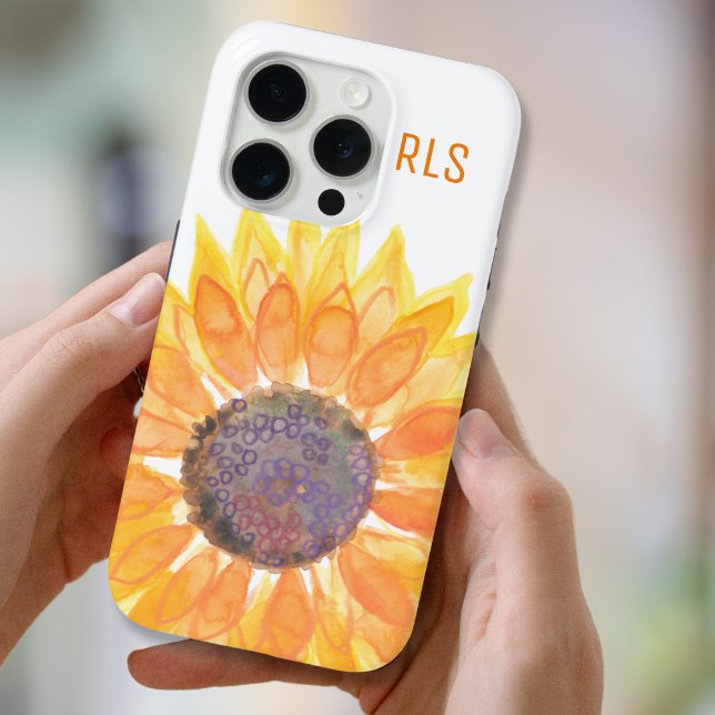 Sunflower Monogram Otterbox Case (Creator Uploaded)