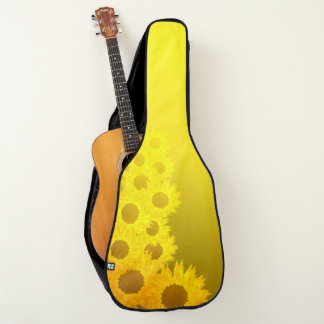 sunflower mosaic pattern guitar case