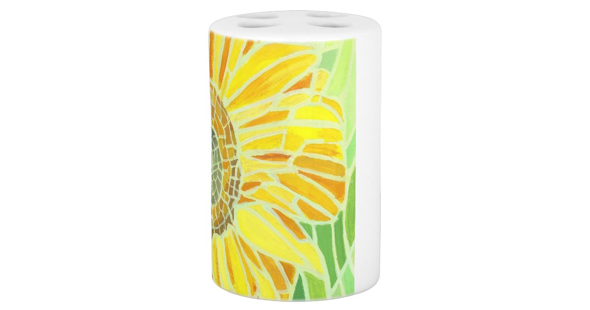 Sunflower Mosaic Toothbrush Set Zazzle