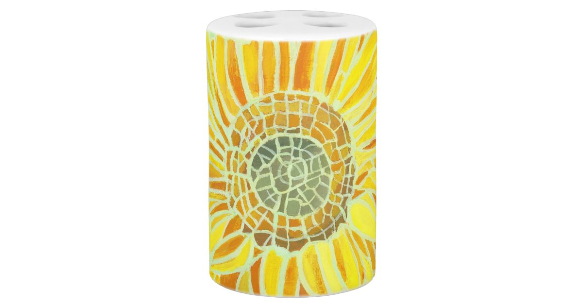 Sunflower Mosaic Toothbrush Set Zazzle