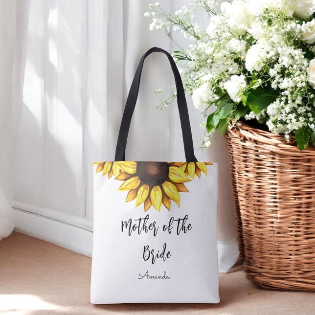 Sunflower Mother of The Bride Wedding  Tote Bag (Creator Uploaded)