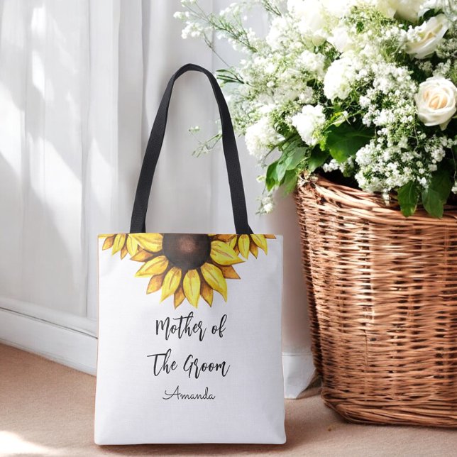 Sunflower Mother of The Groom Wedding  Tote Bag (Creator Uploaded)