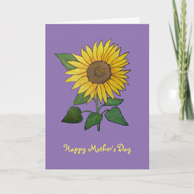 Sunflower Mother's Day Card (Front)