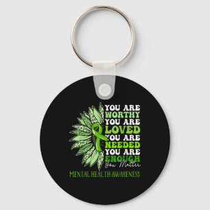 Sunflower Motivational Mental Health Awareness Key Ring