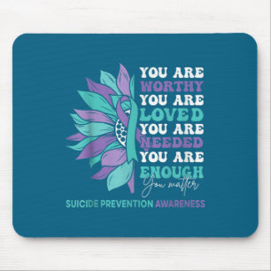 Sunflower Motivational Suprt Suicide Prevention Aw Mouse Mat