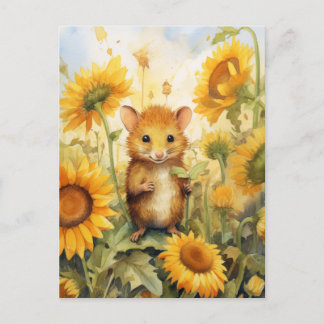 Sunflower mouse Garden 17 of 17 Postcard