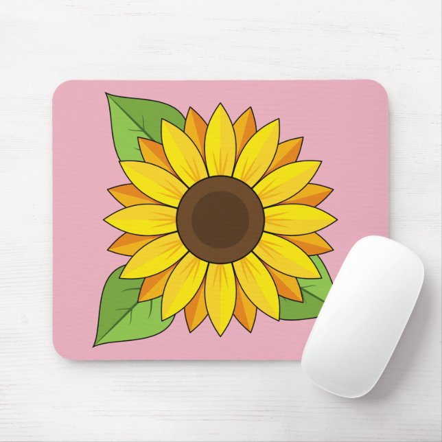 Sunflower Mouse Mat (With Mouse)