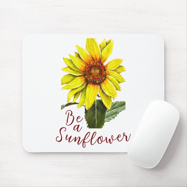 Sunflower Mouse Pad (With Mouse)