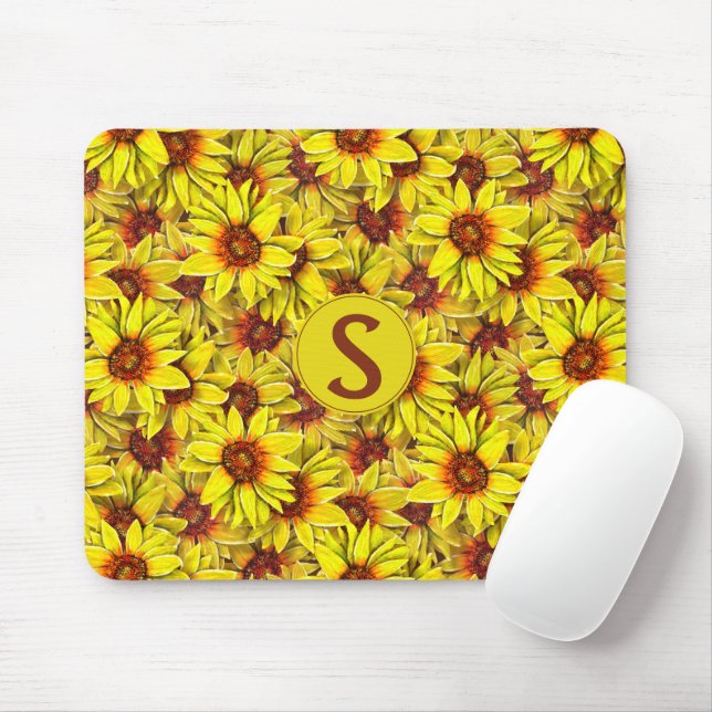 Sunflower Mouse Pad (With Mouse)