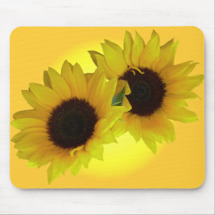 Sunflower Mouse Pad Beautiful Yellow Flower Gifts
