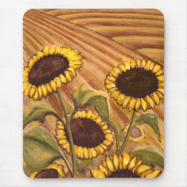 Sunflower Mousepad Beautiful Yellow Flower Gifts (Front)