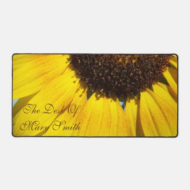 Sunflower mousepad *personalise* desk mat (Front)