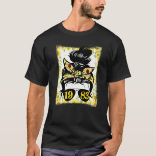 Sunflower Mum Born In 1983 Birthday Gardening Woma T-Shirt
