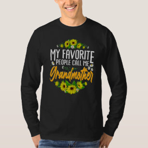Sunflower My Favourite People Call Me Grandmother T-Shirt