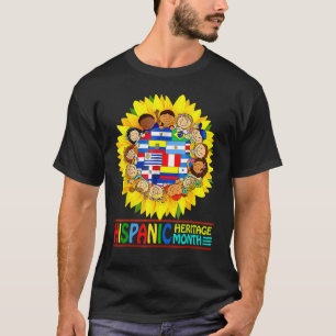 Sunflower Naitonal Hispanic Heritage Month Celebra T-Shirt