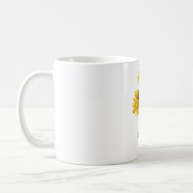 Sunflower Name Coffee Mug (Left)