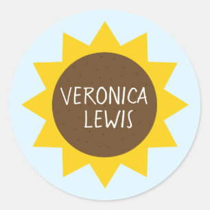 Sunflower Name Sticker