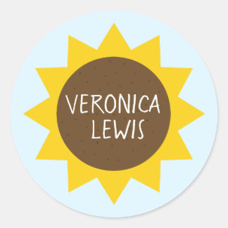 Sunflower Name Sticker