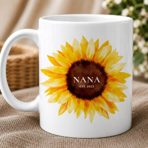 Sunflower Nana Mug   Grandma Gift