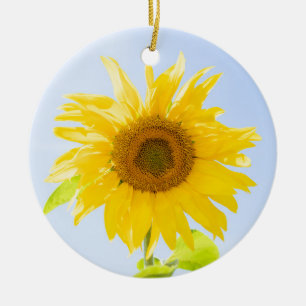 Sunflower Nature Photo Ceramic Tree Decoration