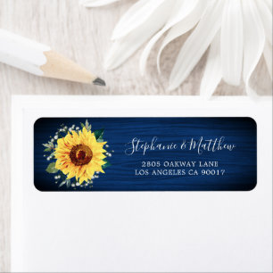 Sunflower Navy Blue Wood