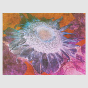 Sunflower Negative Purple Pink Chic Vintage Tissue Paper