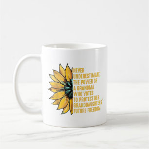 Sunflower Never Underestimate The Power Of Grandma Coffee Mug