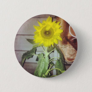 sunflower nine in the afternoon 6 cm round badge