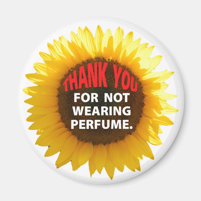 Sunflower No Perfume Magnet (Front)