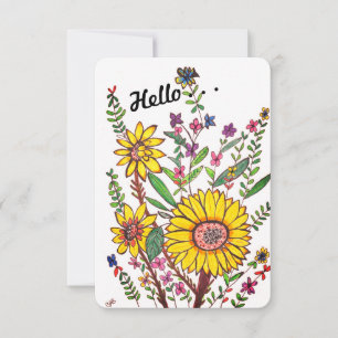 Sunflower Note Card