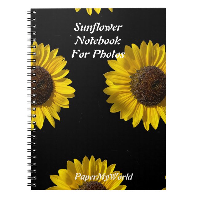 Sunflower Notebook for Photos (Front)