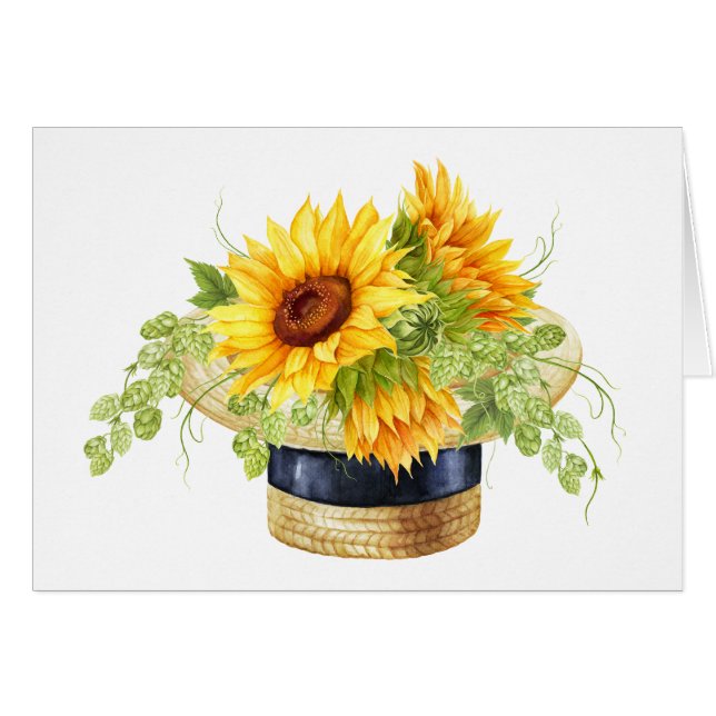 Sunflower Notecard (Front Horizontal)