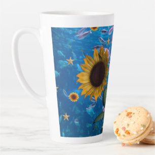 Sunflower Ocean Fish Latte Mug