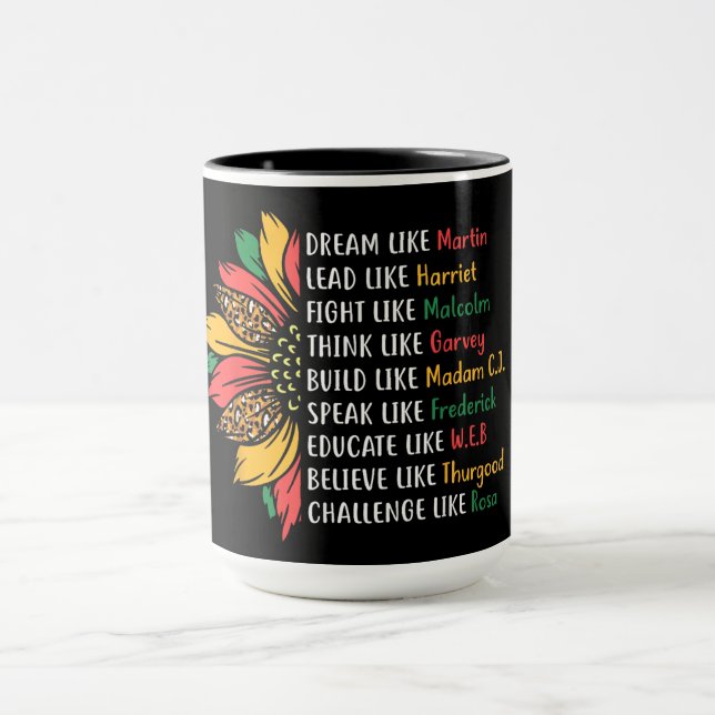 Sunflower of Legacy: Dream, Lead, Believe   Mug (Center)