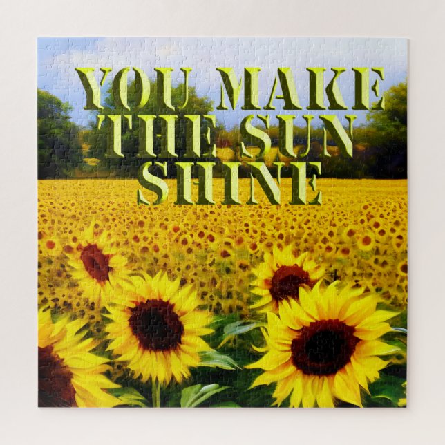 Sunflower Oil Paint, Sunshine Jigsaw Puzzle (Vertical)