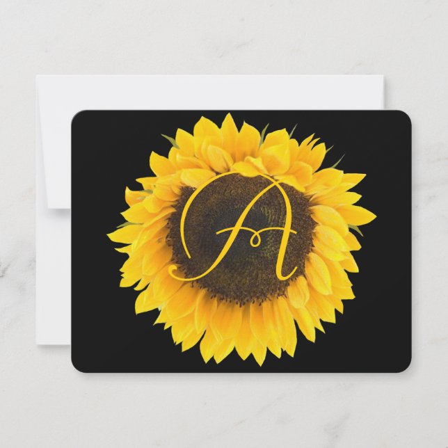 Sunflower on Black Response Card (Front)