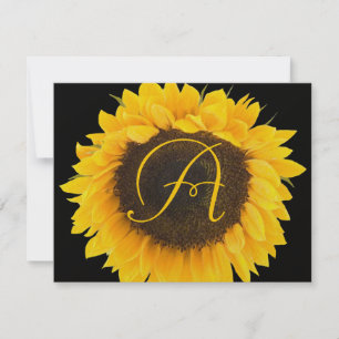Sunflower on Black Response Card