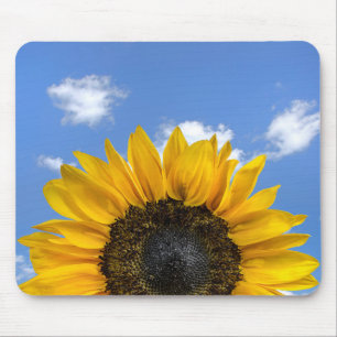 sunflower on summer sky mouse mat