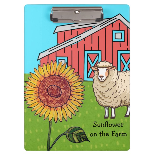 Sunflower on the Farm Clipboard (Front)