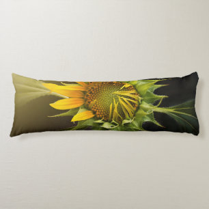 Sunflower Opening in Full Bloom Body Cushion