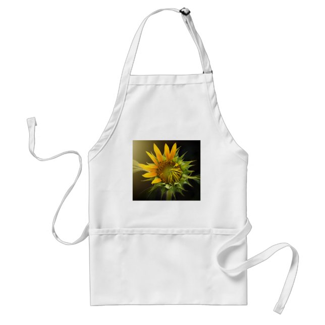 Sunflower Opening in Full Bloom Standard Apron (Front)