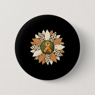 Sunflower Orange Crps Awareness Women Warrior  6 Cm Round Badge