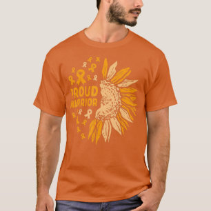 Sunflower Orange Ribbon Proud Warrior Leukaemia Aw T-Shirt