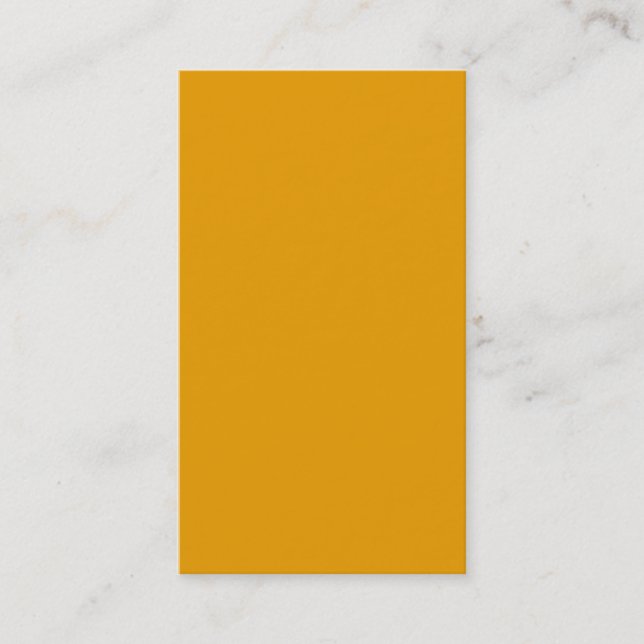 Sunflower Orange Solid Colour Business Card (Front)