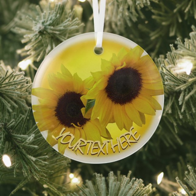 Sunflower Ornament Personalised Sunflower Gifts (Insitu)